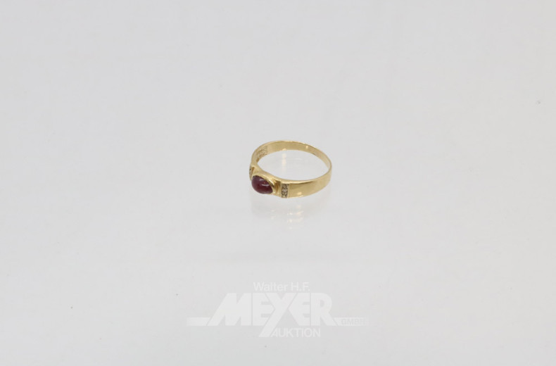 Damenring, 585er GG, ca. 2 g.,