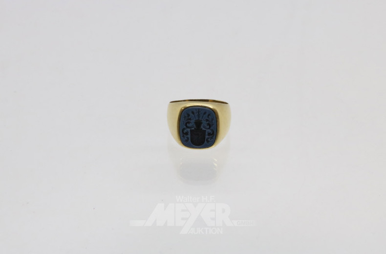 Siegelring, 585er GG, ca. 10 g.,