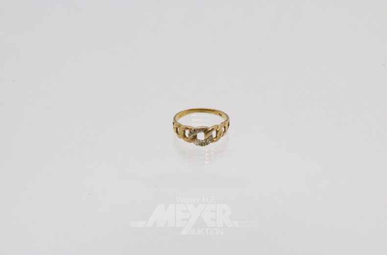 Damenring, 333er GG, ca. 2,5 g.,