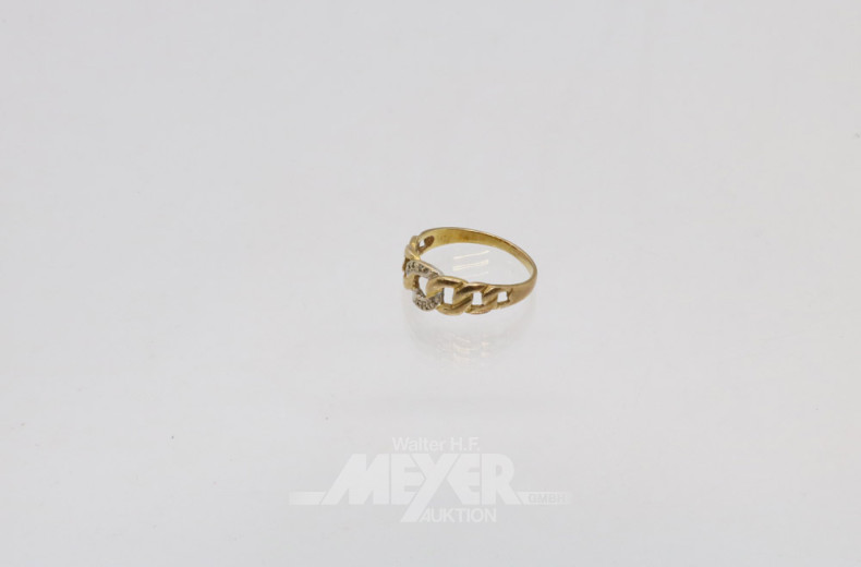 Damenring, 333er GG, ca. 2,5 g.,