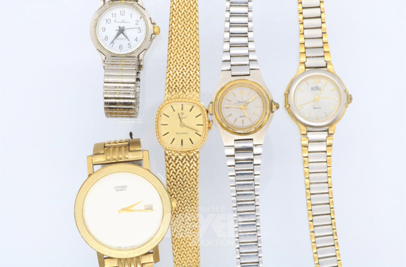 5 Damenarmbanduhren