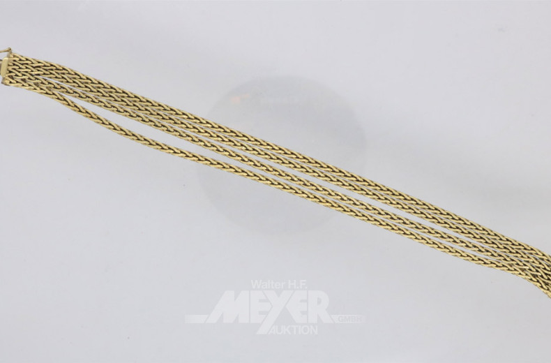 Armband, 585er GG, ca. 27 g.,