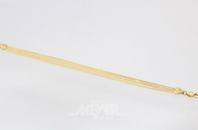 dünnes Armband, 333er GG, ca. 4 g.,