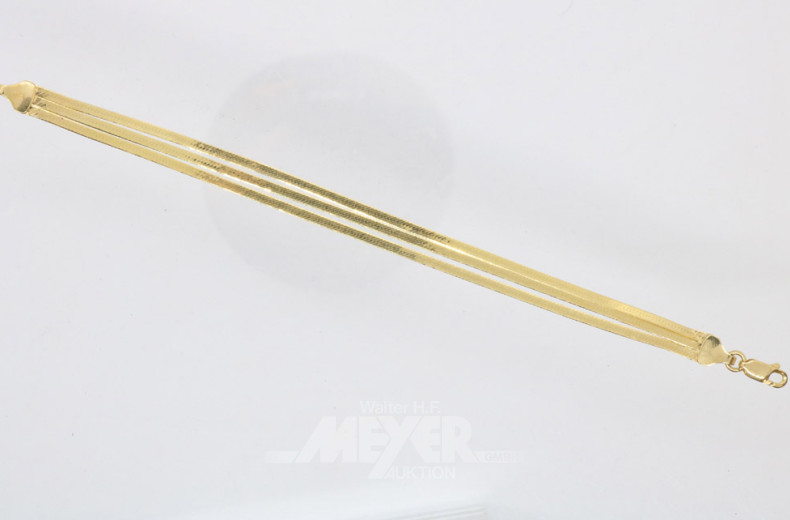 dünnes Armband, 333er GG, ca. 4 g.,