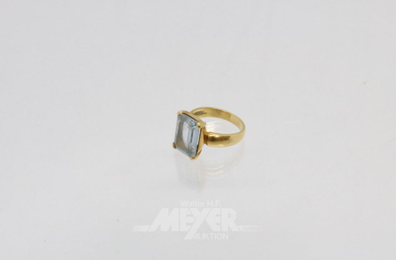 Damenring, 750er GG, ca. 7 g., besetzt