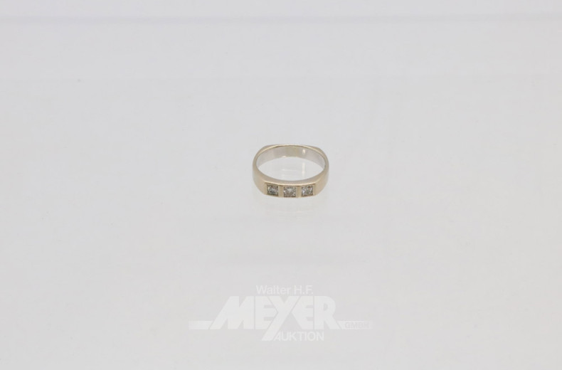 Damenring, 585er WG, ca. 4 g.,