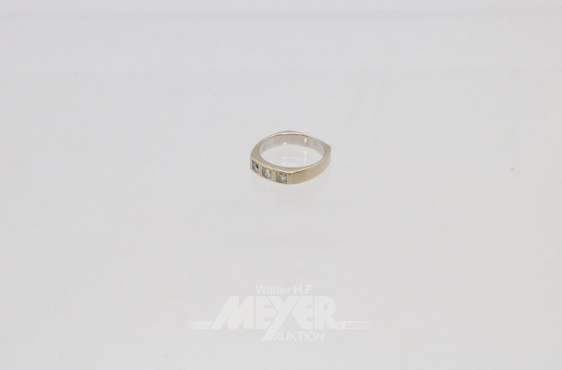 Damenring, 585er WG, ca. 4 g.,