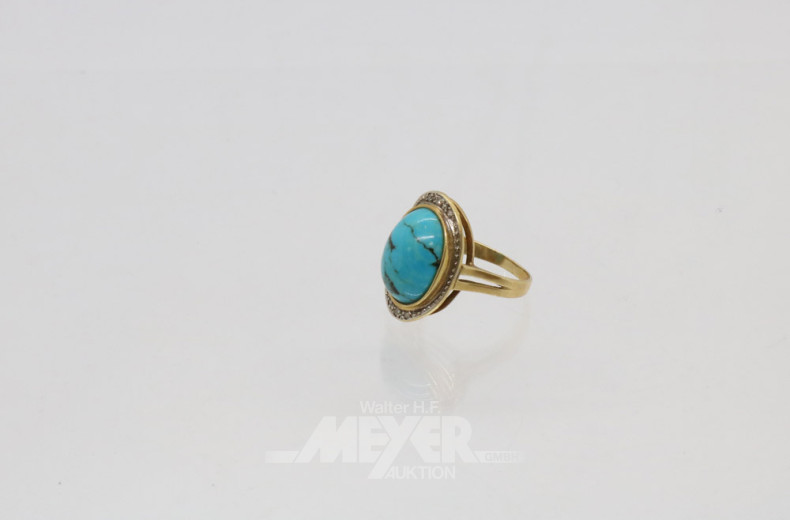 Damenring, 585er GG, ca. 5 g.,