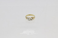 Damenring, 585er GG, ca. 2 g.,
