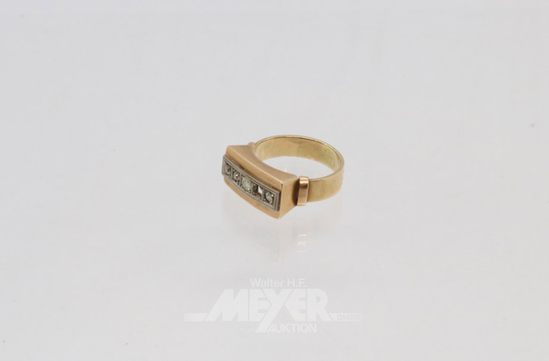 Damenring, 585er GG, ca. 7g.,