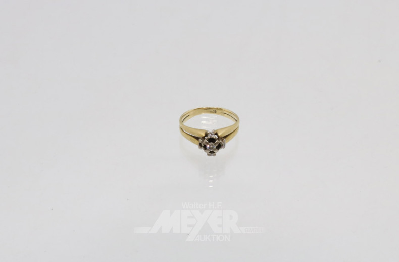 Damenring, 585er GG, ca. 8 g.,