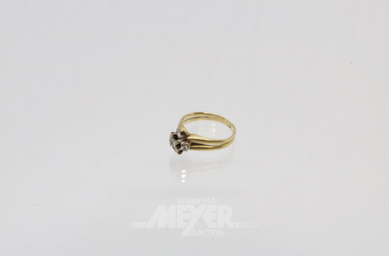 Damenring, 585er GG, ca. 8 g.,