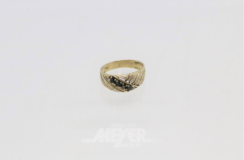 Damenring, 333er GG, ca. 3 g.,