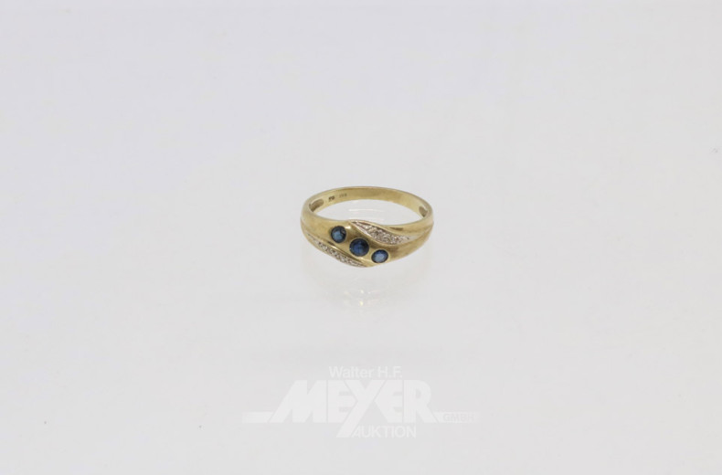 Damenring, 333er GG, ca. 2,5 g.,