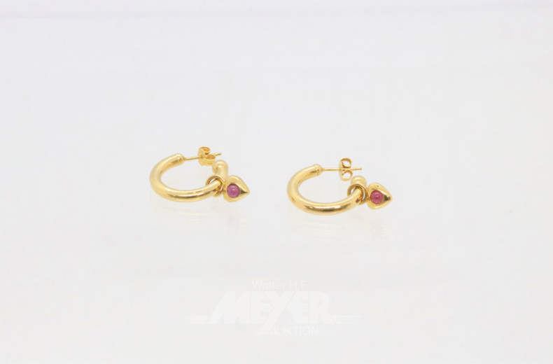 3 Paar Ohrstecker, 333er GG, ca. 4 g.,