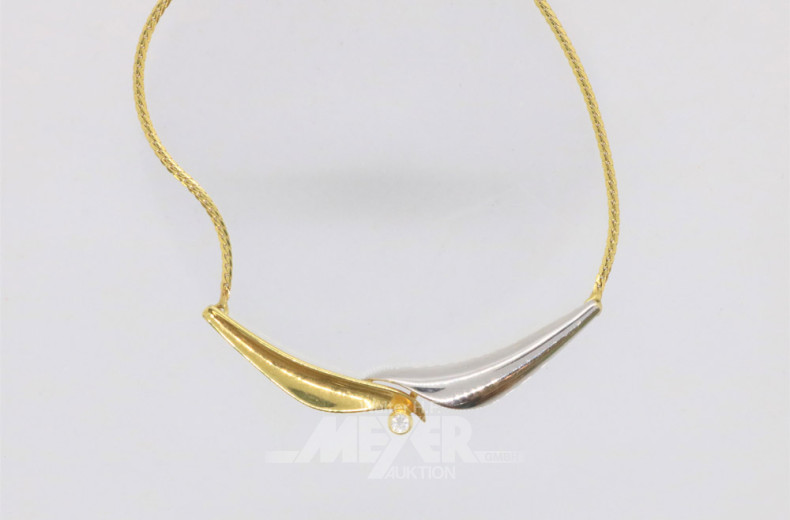 Collier, 585er GG, ca. 5 g.,