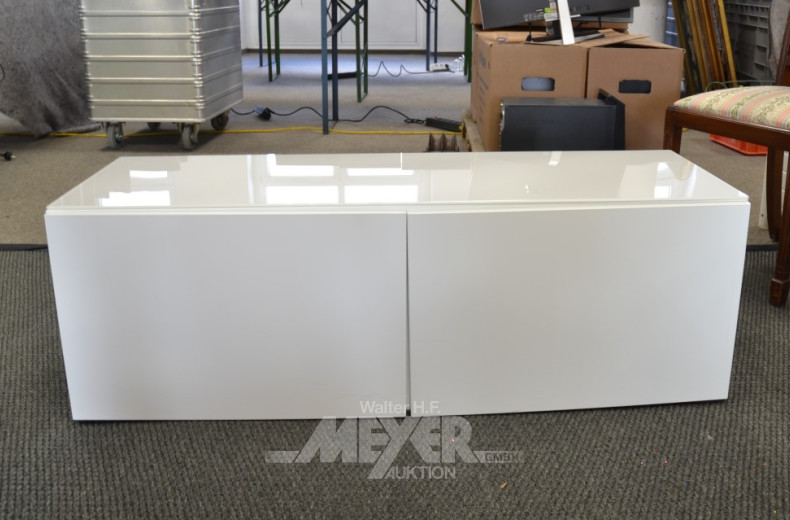 Phonoschrank, 2-türig, Hochglanz weiß