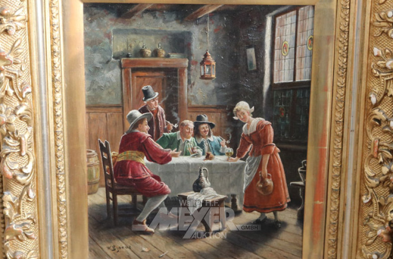 Gemälde ''Holl. Interieur mit Staffagen''