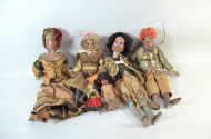 4 versch. antike Marionetten,