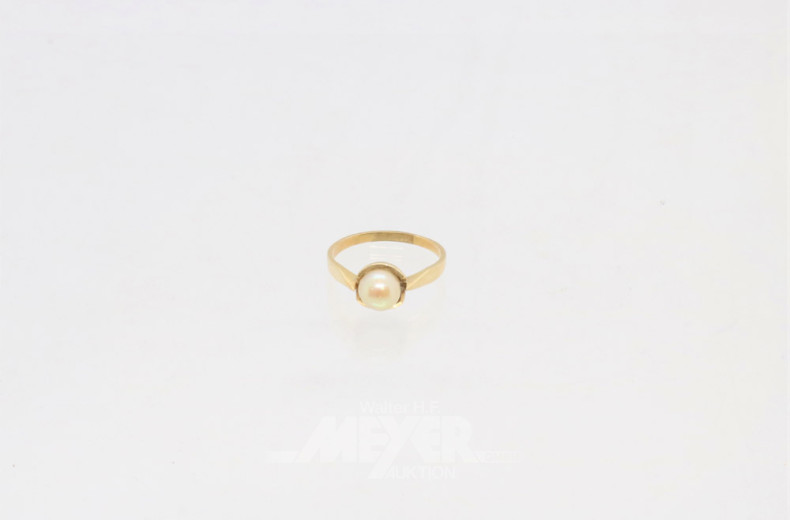 Damenring, 585er GG, ca. 3 g.,