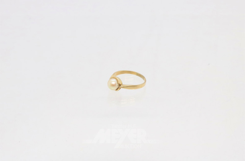 Damenring, 585er GG, ca. 3 g.,