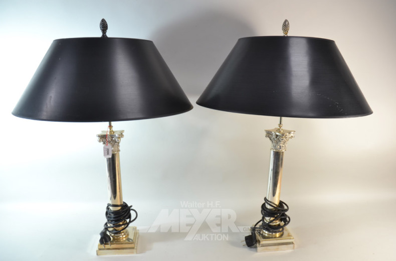Paar Tischlampen, 2-flammig