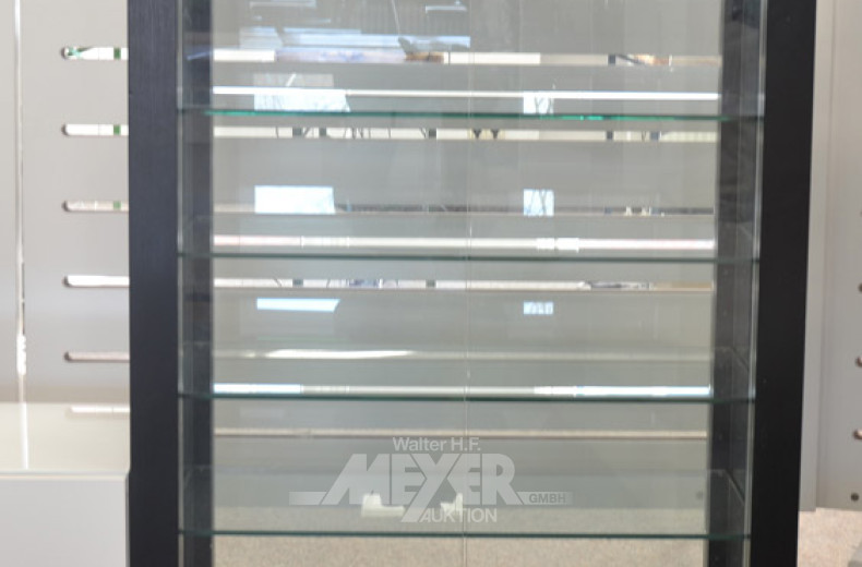 2 Vitrinen-Schränke, halb-hoch, je 2 türig