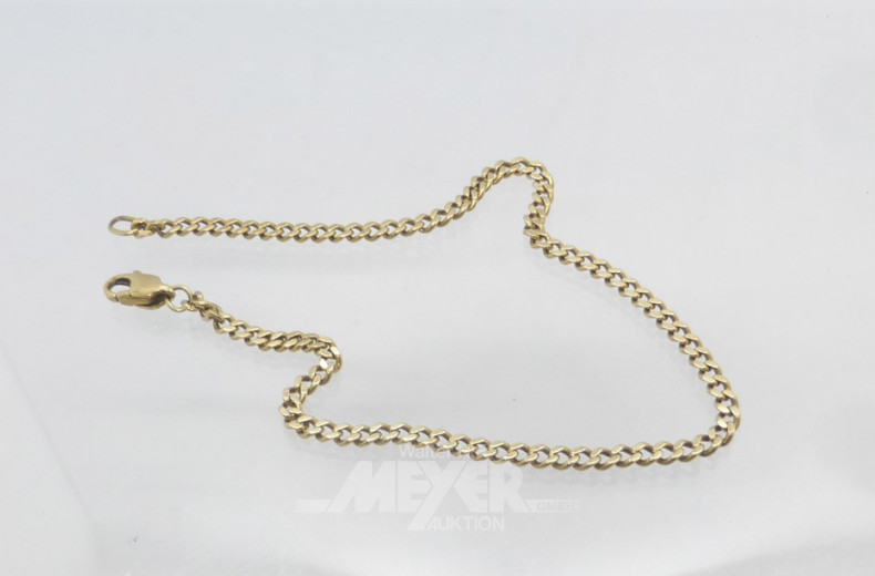 Panzerarmband, 585er GG (Säuretest)