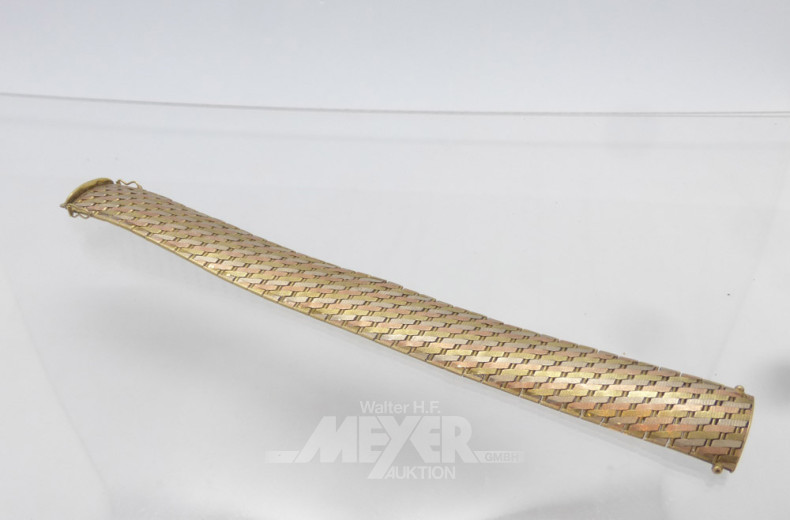 Armband, 333er GG/RG, Breite: ca. 20 mm