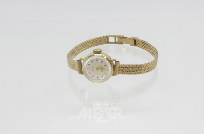 kl. Damenarmbanduhr, 585er GG