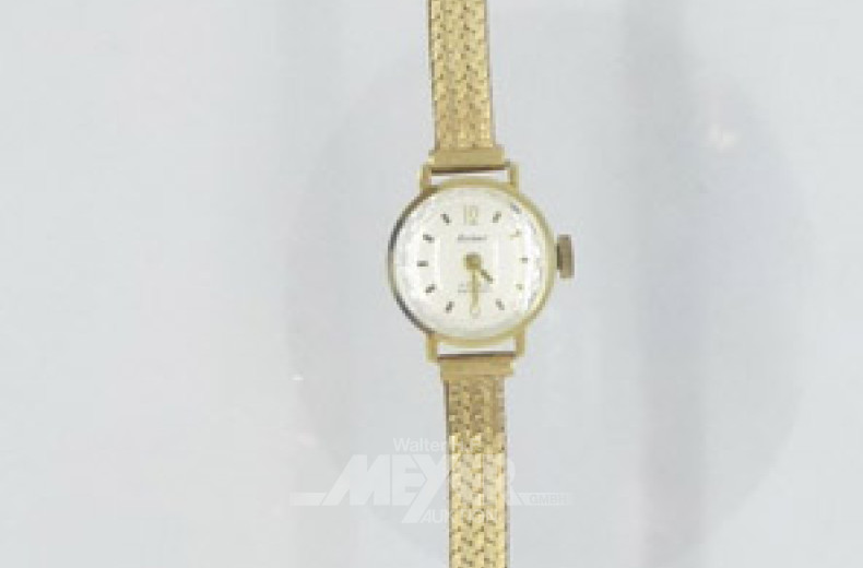 kl. Damenarmbanduhr, 585er GG