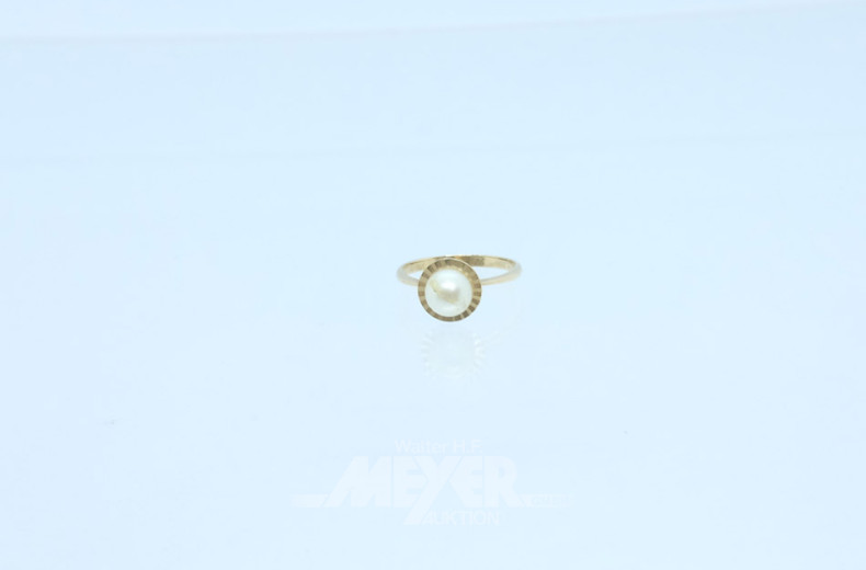 Damenring, 585er GG, besetzt mit