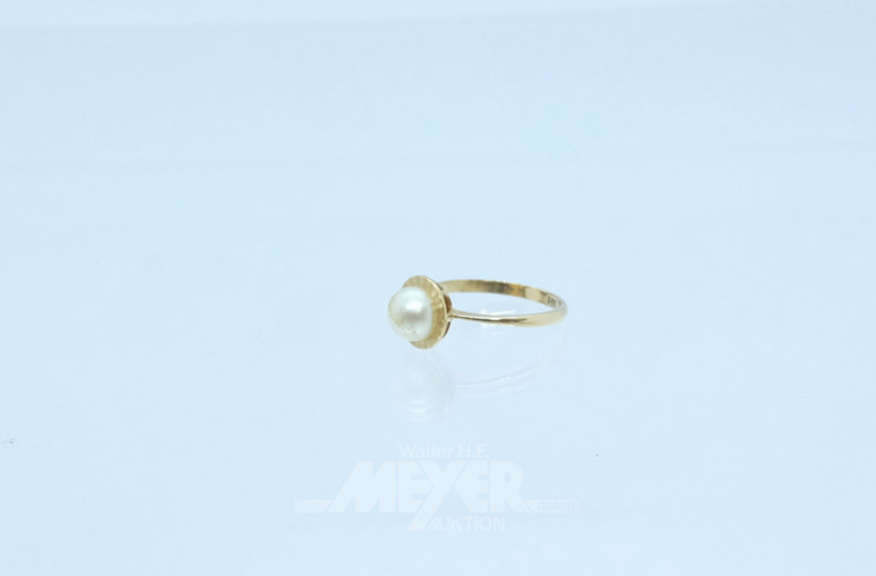 Damenring, 585er GG, besetzt mit