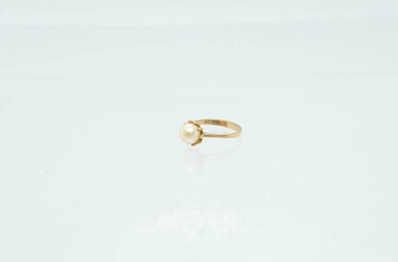 Damenring, 585er GG, besetzt mit