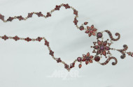 Granat-Collier, vergoldet