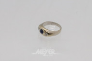 Damenring, 585er WG, besetzt mit