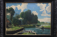 Gemälde ''Angler auf See''