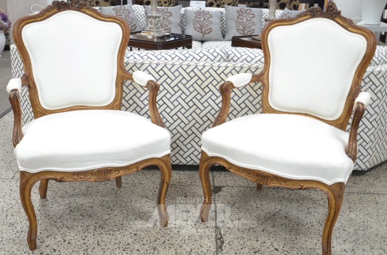 Paar Barockstil-Armlehnstühle,