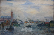 Gemälde ''Hamburger Hafen''