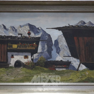 Gemälde ''Berg-Almhütte''
