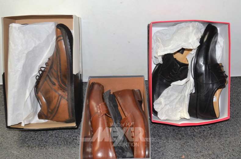 3 Paar Herren-Schuhe, Größe 44