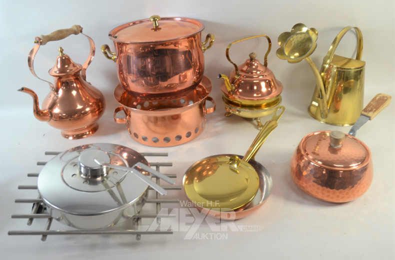 Posten Messing/Kupfer Dekorationen: