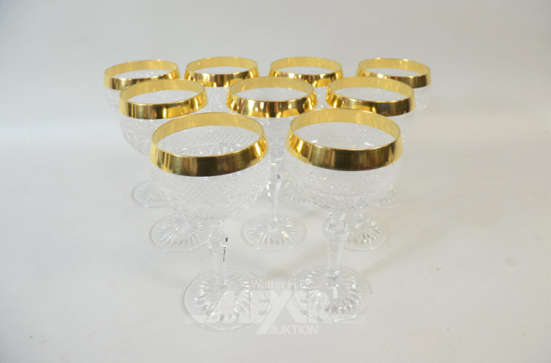 9 Kristall Weingläser