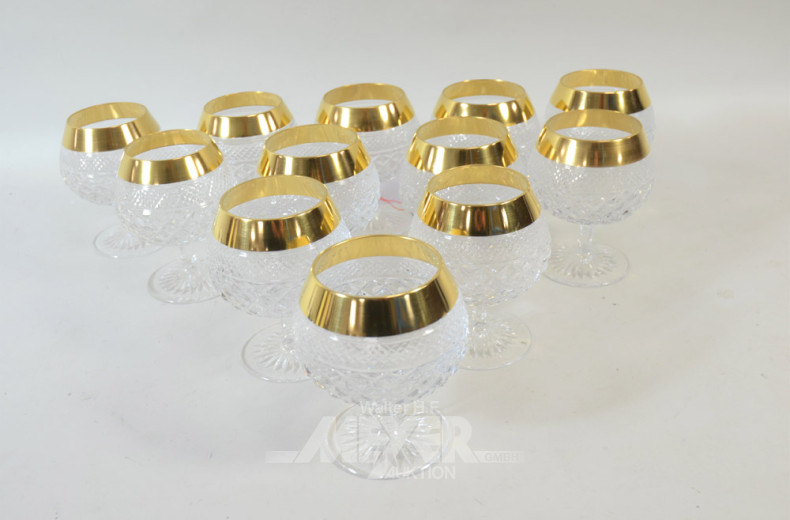 12 Kristall-Cognacgläser