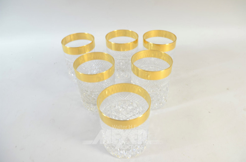 6 Kristall-Whiskygläser