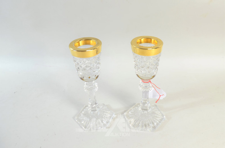 2 Kristall Kerzenleuchter