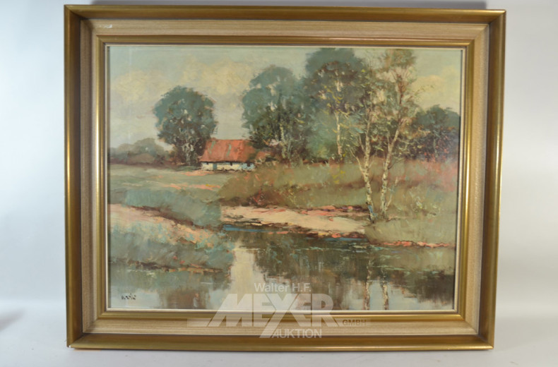 Gemälde  ''Bauernhaus im Moor''