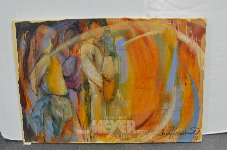 Gemälde  ''Menschen orange''