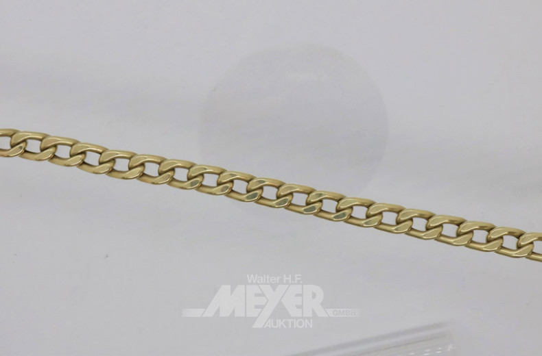 Panzerarmband, 585er GG, ca. 16 g.