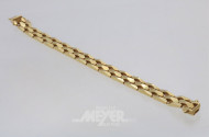 Gliederarmband, 585er GG, ca. 20 g.